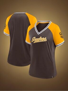 FANATICS SD Padres Women's Glitz & Glam Diva V-Neck Pullover (M)